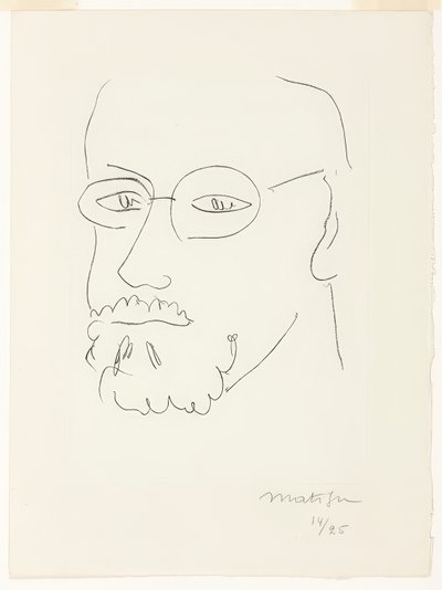 Autorretrato, vista de tres cuartos de Henri Matisse