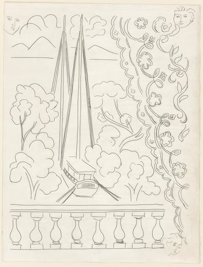 Soupir, plato cinco de Poesies de Mallarmé de Henri Matisse