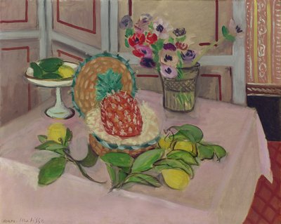 Naturaleza muerta: Piña y limones de Henri Matisse