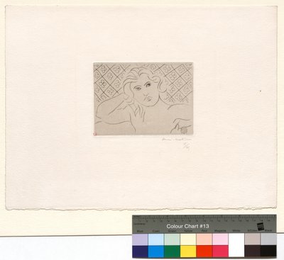 Sin cuello, fondo con motivos florales de Henri Matisse