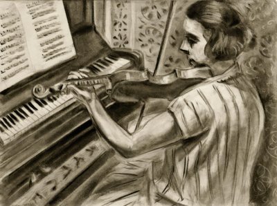 Un joven violinista frente a un piano de Henri Matisse