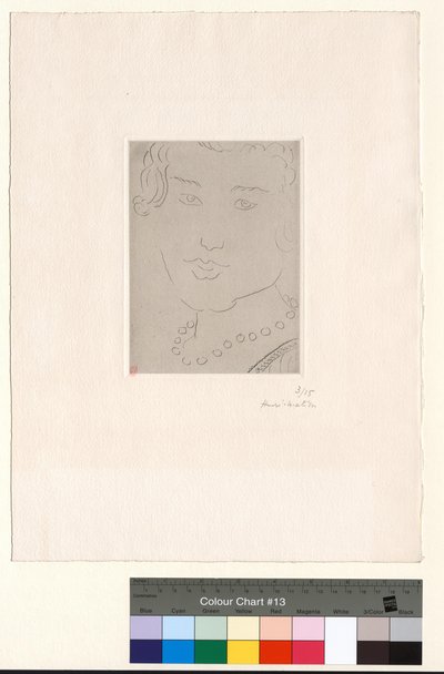 Rostro con collar de perlas de Henri Matisse
