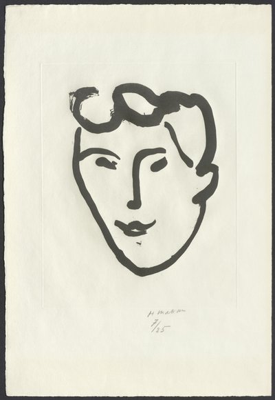 Rostro de mujer [Máscara con rollos] de Henri Matisse