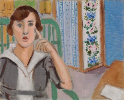 Mujer y pantalla de Henri Matisse