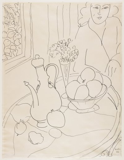 Mujer con bodegón de Henri Matisse