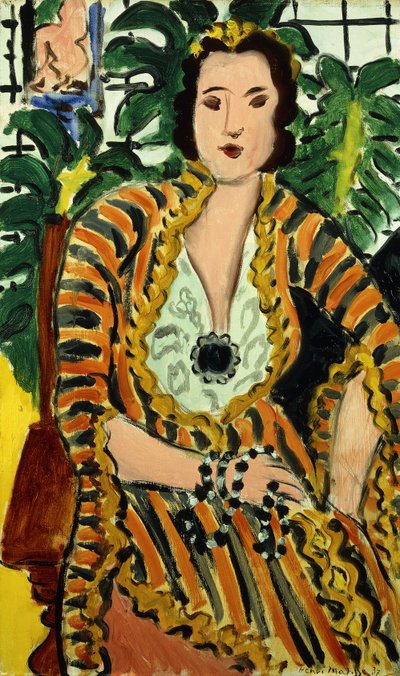 Mujer con una joya azul (Helene Galitzine con piedra preciosa) de Henri Matisse
