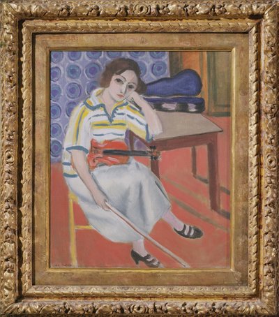 Mujer con violín, c.1921-23 (óleo sobre lienzo) de Henri Matisse