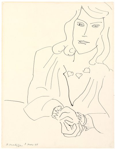 Cabeza de mujer con collar de Henri Matisse