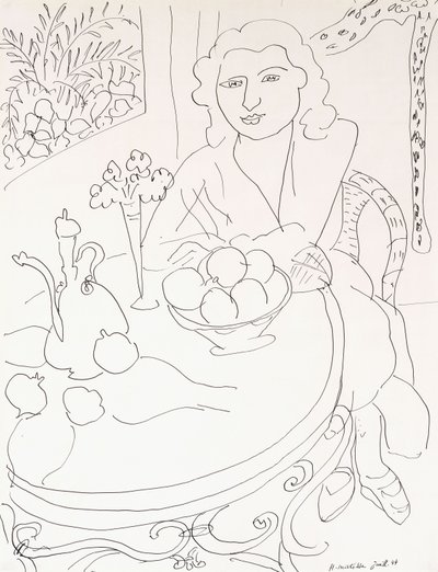 Joven en la mesa de Henri Matisse