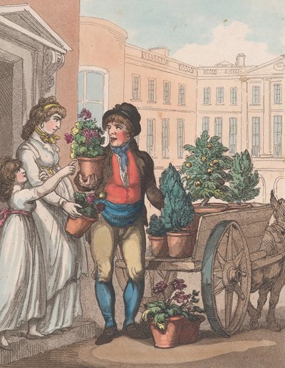 Gritos de Londres, No. 6: Todo creciendo, aquí hay flores, 1 de marzo de 1799 de Henri Merke