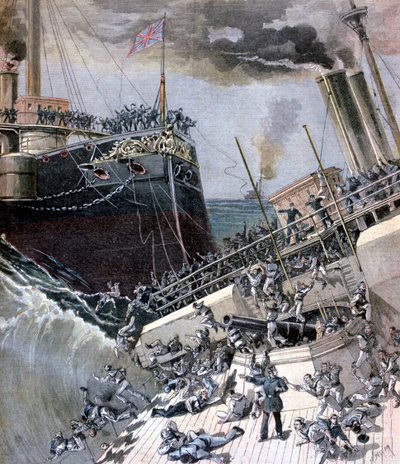 Un accidente a bordo del Victoria, 22 de junio de 1893 de Henri Meyer