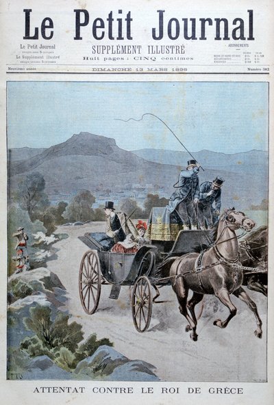 Intento de ataque al Rey de Grecia, 1898 de Henri Meyer