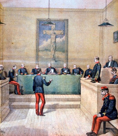 El capitán Dreyfus ante el consejo de guerra, 1894 de Henri Meyer