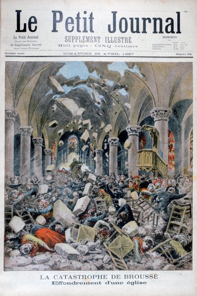 Colapso de una iglesia, Brousse, Francia, 1897 de Henri Meyer