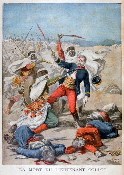 Muerte del Teniente Collet, Argelia, 1896 de Henri Meyer