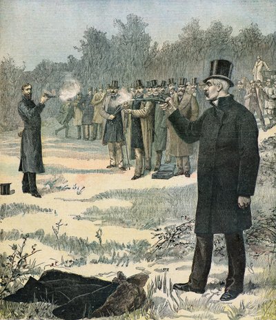 Duelo entre Georges Clemenceau y Paul Deroulede de Henri Meyer