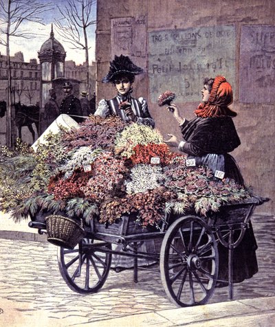 Vendedor de flores en París de Henri Meyer