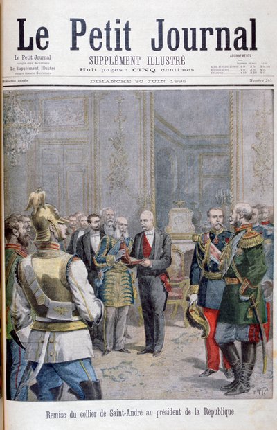 Entrega del collar de San Andrés al Presidente de la República, 1895 de Henri Meyer