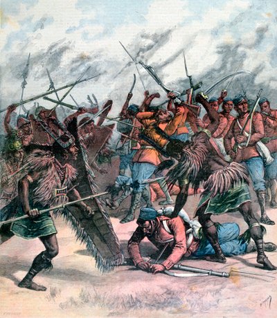 Insurrección en Manpur, India, 1891 de Henri Meyer