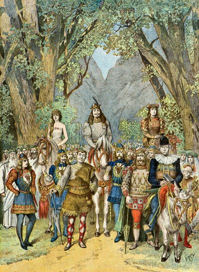La troupe del teatro des varietes en París,1895 (Ilustración) de Henri Meyer