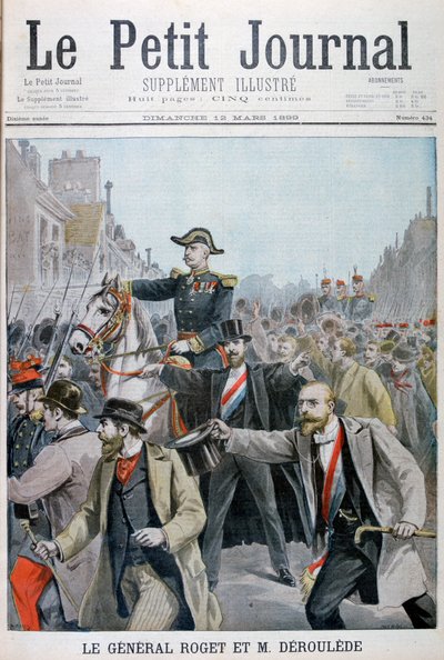 Paul Déroulède agarrando la brida del General Roget, París, 1899 de Henri Meyer