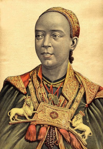 Retrato del impresor de Abisinia y Etiopía Taitou (Taytu Betul de Henri Meyer