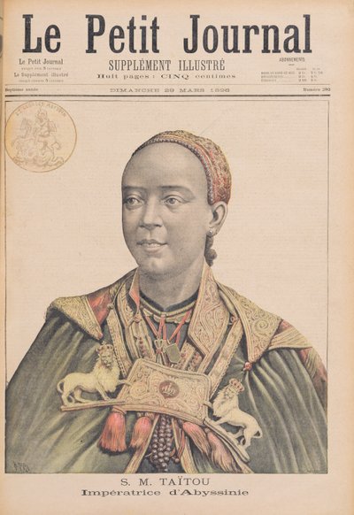 Retrato de Taytu Betul (c.1851-1918) Emperatriz de Etiopía, de 