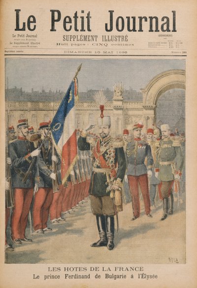 El Príncipe Fernando (1861-1948) de Bulgaria en el Palacio del Elíseo, ilustración de Le Petit Journal, 10 de mayo de 1896 de Henri Meyer
