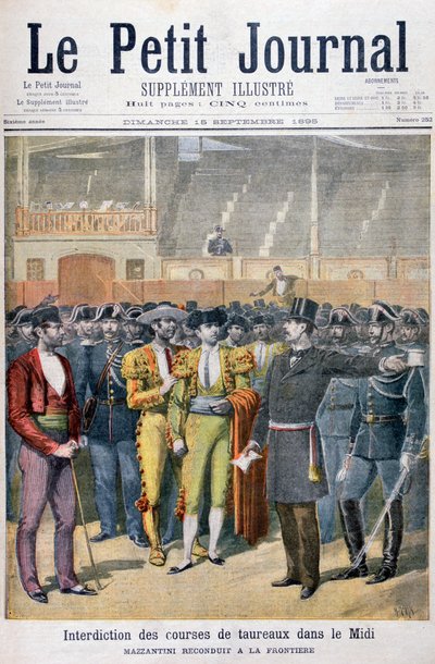 Prohibición de las corridas de toros en el sur de Francia, 1895 de Henri Meyer