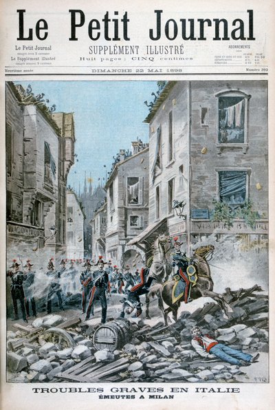 Desórdenes graves y disturbios en Milán, Italia, 1898 de Henri Meyer