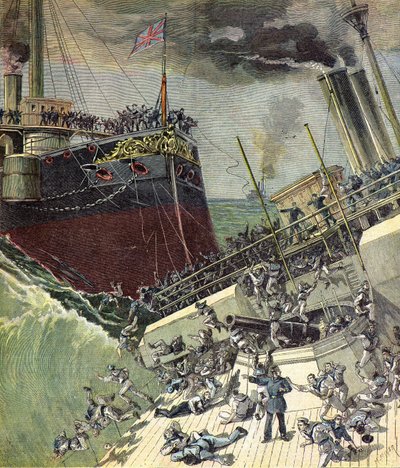 El buque inglés HMS Camperdown de Henri Meyer