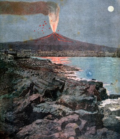 La erupción del Etna, Sicilia, 1892 de Henri Meyer