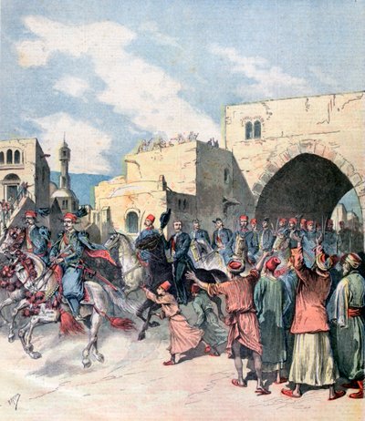 El cónsul francés llega a Belén durante las festividades navideñas, 1892 de Henri Meyer