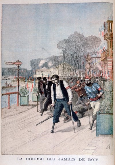 La carrera de las piernas de madera, 1895 de Henri Meyer