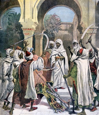 Los Jefes Tribales Jurando Fidelidad al Sultán de Marruecos, 1892 de Henri Meyer
