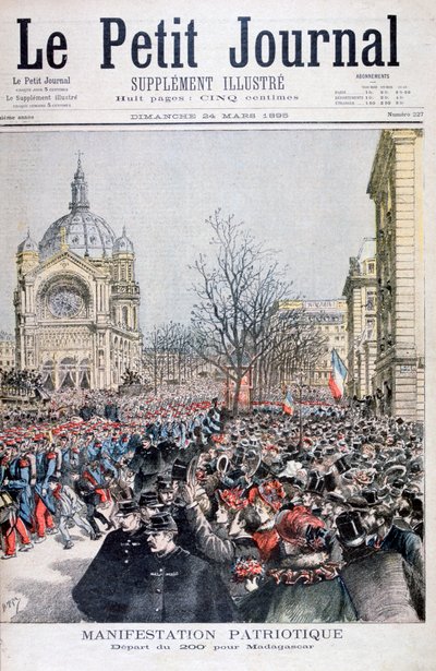 La partida de las tropas francesas a Madagascar, París, 1895 de Henri Meyer
