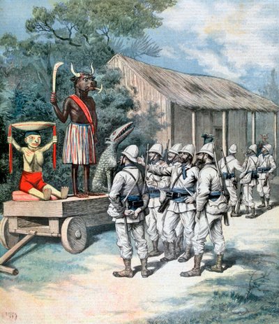 El ídolo de la guerra, Kana, Dahomey, África, 1892 de Henri Meyer