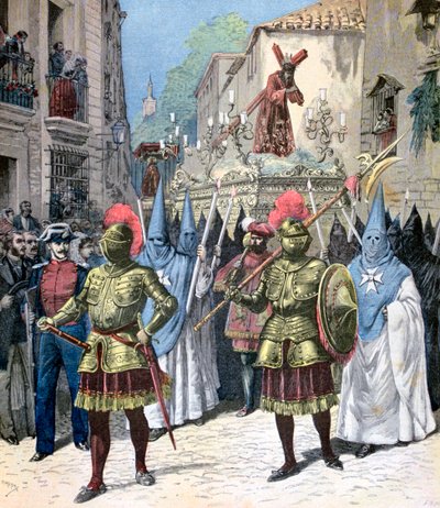 La procesión del Viernes Santo, Semana Santa, Sevilla, 1891 de Henri Meyer