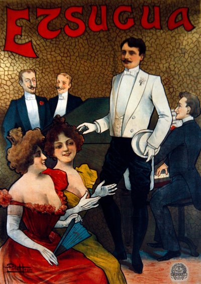 Póster publicitario del cantante francés, Etsugua, c.1890 de Henri Paolo