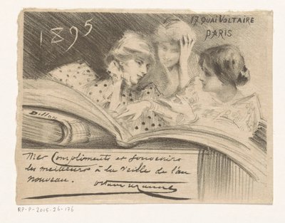 Saludo de Año Nuevo de Octave Uzanne para el año 1895 de Henri Patrice Dillon