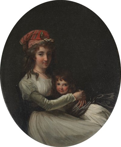 Retrato de madre e hija, c. 1794-95 (óleo sobre lienzo) de Henri Pierre Danloux
