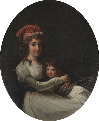Retrato de una madre y su hija, c. 1794-95 de Henri Pierre Danloux