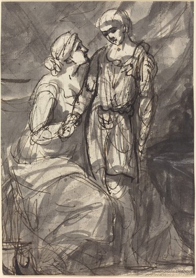 Dos figuras con vestimenta clásica de Henri Pierre Danloux
