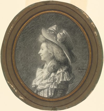 Mujer de perfil, girada a la izquierda de Henri Pierre Danloux