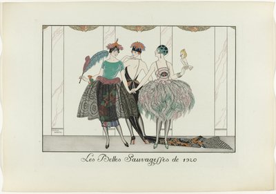 Les Belles Sauvagesses de 1920 (título en el objeto)
Le Bonheur du Jour o Les Graces à la Mode (título de la serie) de Henri Reidel