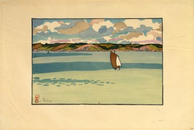 Barca, bahía de la Fresnaye (Saint-Cast) de Henri Rivière