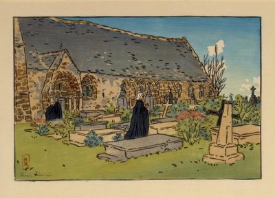 Cementerio e iglesia de Perros-Guirec de Henri Rivière