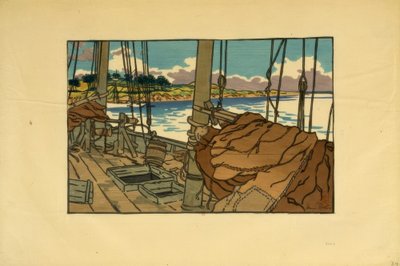 Pescador de langostas en la desembocadura del Trieux (Loguivy) de Henri Rivière
