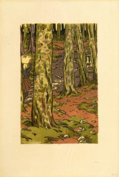 Lavadero bajo el bosque en Loguivy de Henri Rivière