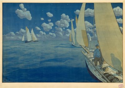 Noche en el mar de Henri Rivière